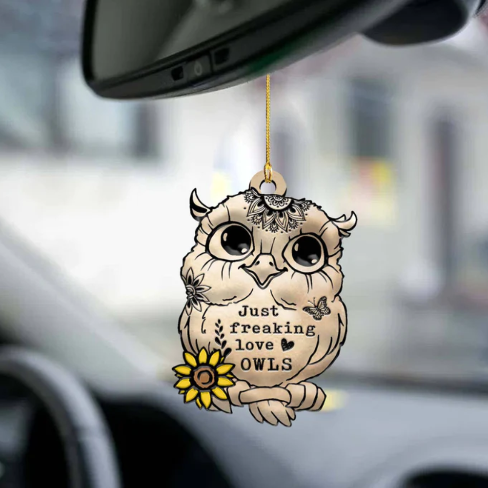 Owl Freaking Love Two Sided Ornament - Gift For Bird Lovers