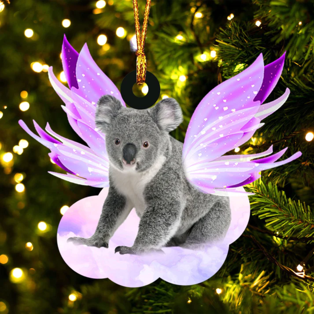 Koala And Wings Ornament - Gift For Koala Lover