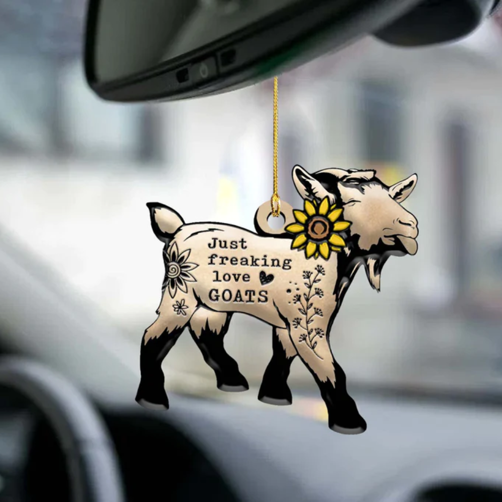 Goat Freaking Love Two Sided Ornament - Gift For Goat Lovers