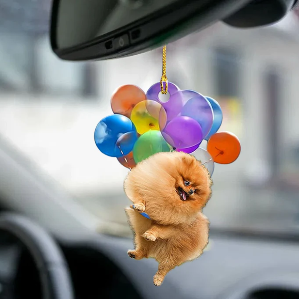 Pomeranian Fly With Bubbles Ornament- Gift For Dog Lover