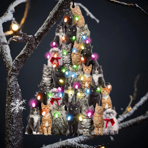 Cat Lovely Tree Ornament - Gift For Cat Lover