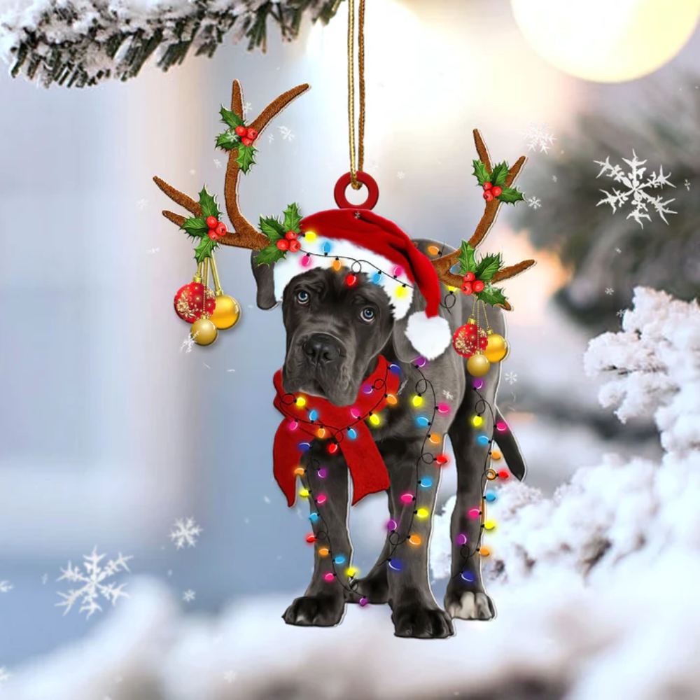 Cane Corso Reindeer Shape Ornament - Gift For Dog Lover