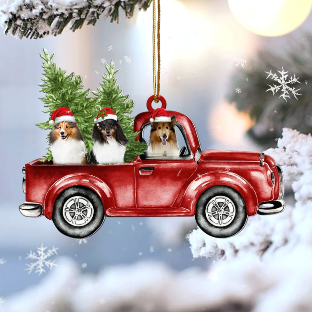 Sheltie Red Car Ornament - Gift For Dog Lover