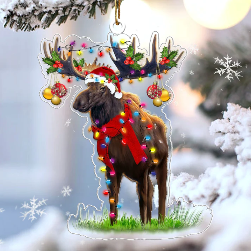 Moose Reindeer Shape Ornament - Gift For Moose Lover