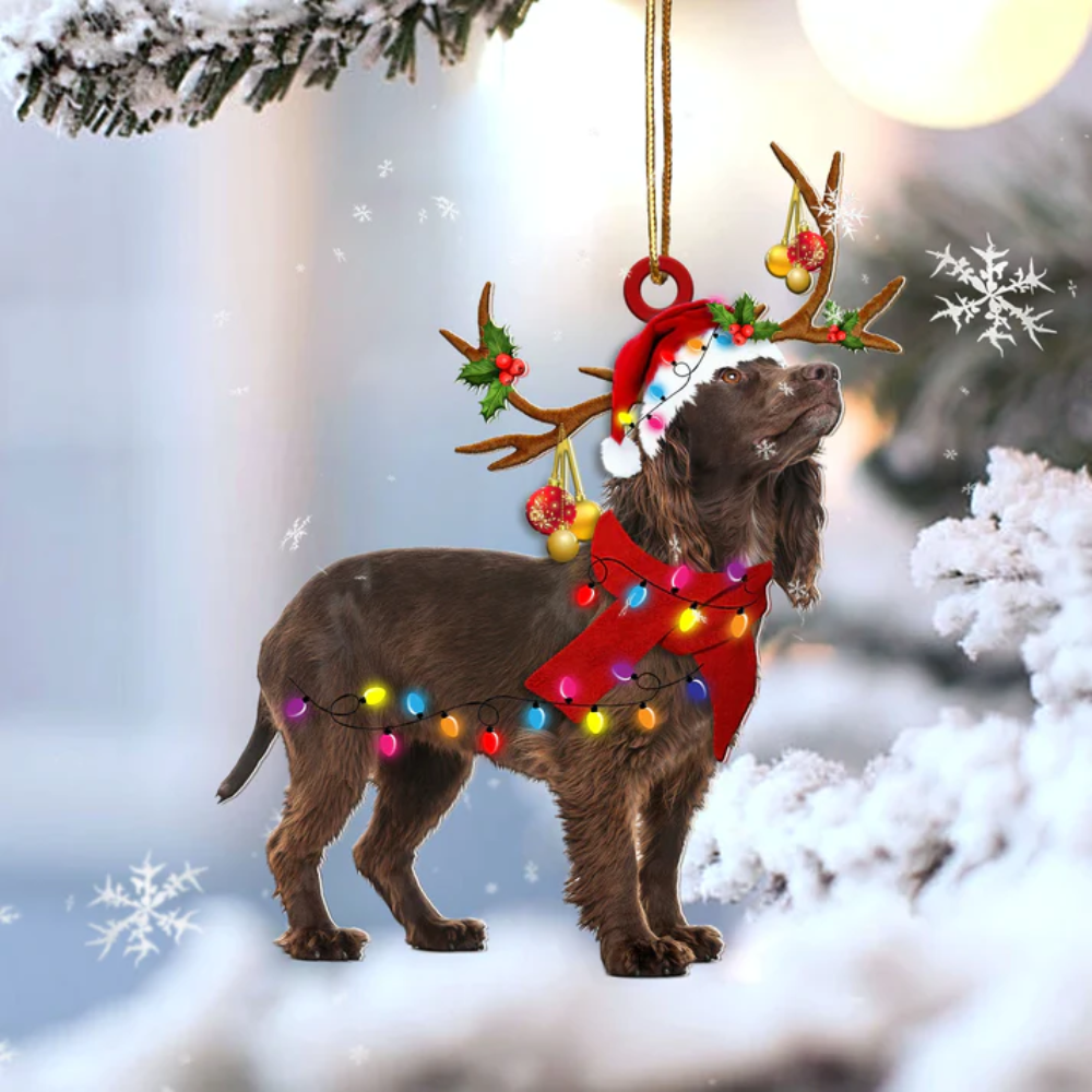 Boykin Spaniel Reindeer Shape Ornament - Gift For Dog Lover