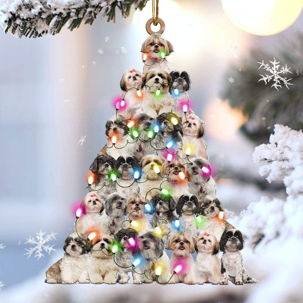 Shih Tzu Lovely Tree Ornament - Gift For Dog Lover