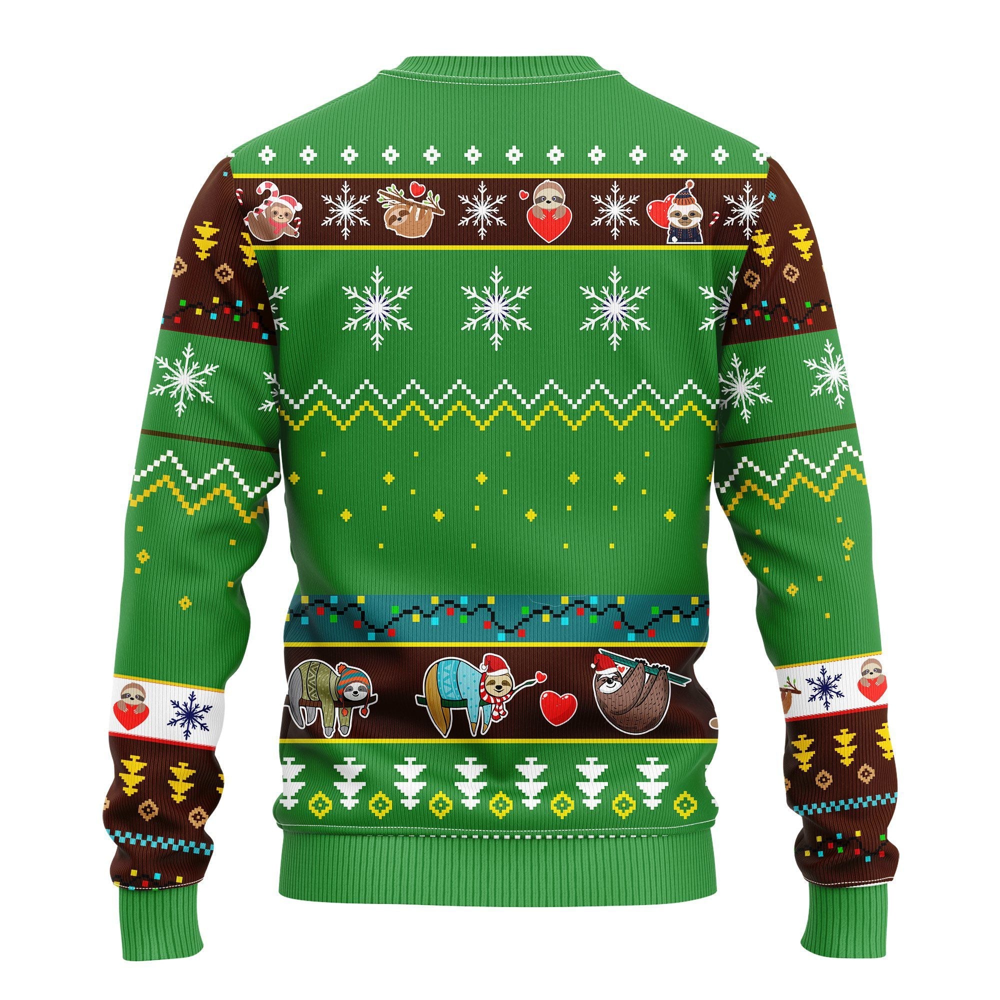 sloth cute Noel Mc Ugly Christmas green 1